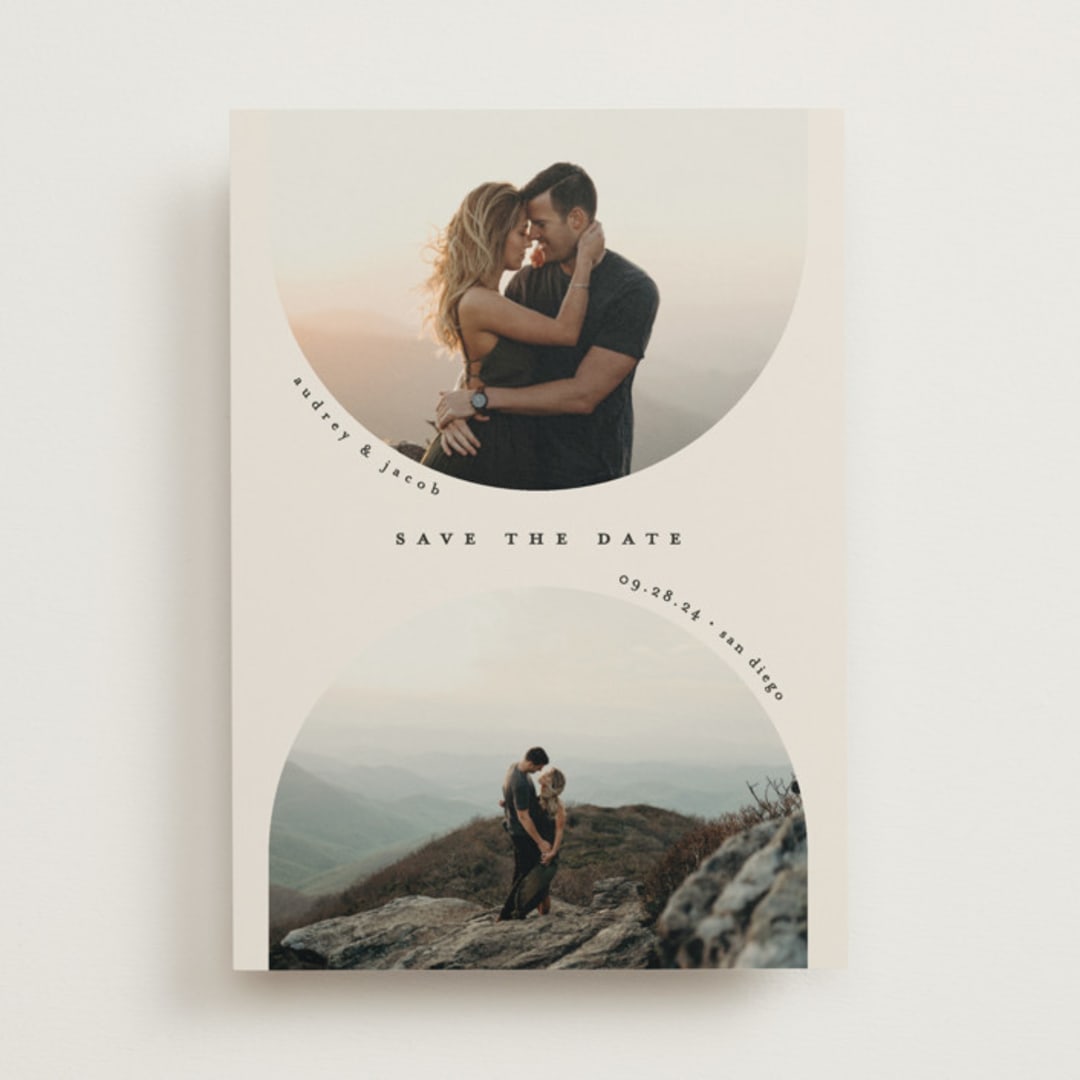"Rounded" - Save the Dates in Sand by Brianne Larsen - Front