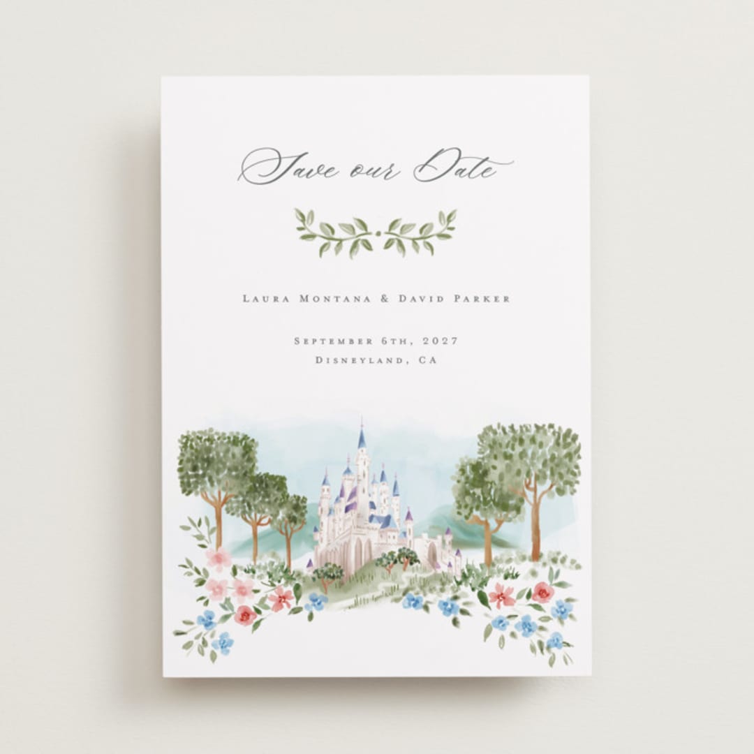 "Disney's Once Upon In a Dream" - Save the Dates in Spring by Petra Kern - Front