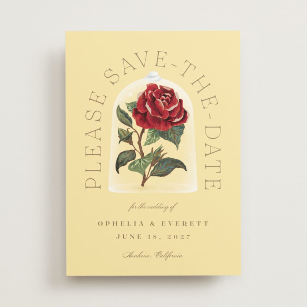 "Enchanted Rose from Disney's Beauty & The Beast" - Save the Dates in Minosa by Leah Bisch - Front