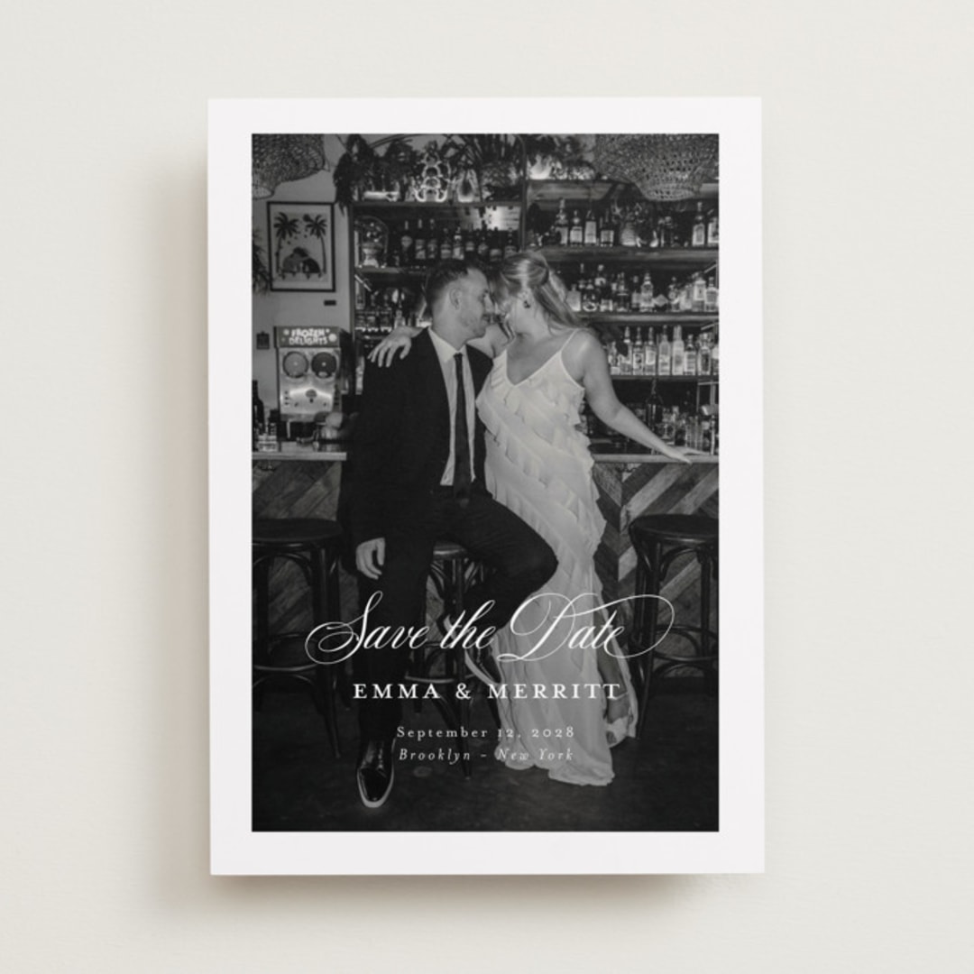 "the classic" - Save the Dates in Ivory by Benita Crandall - Front