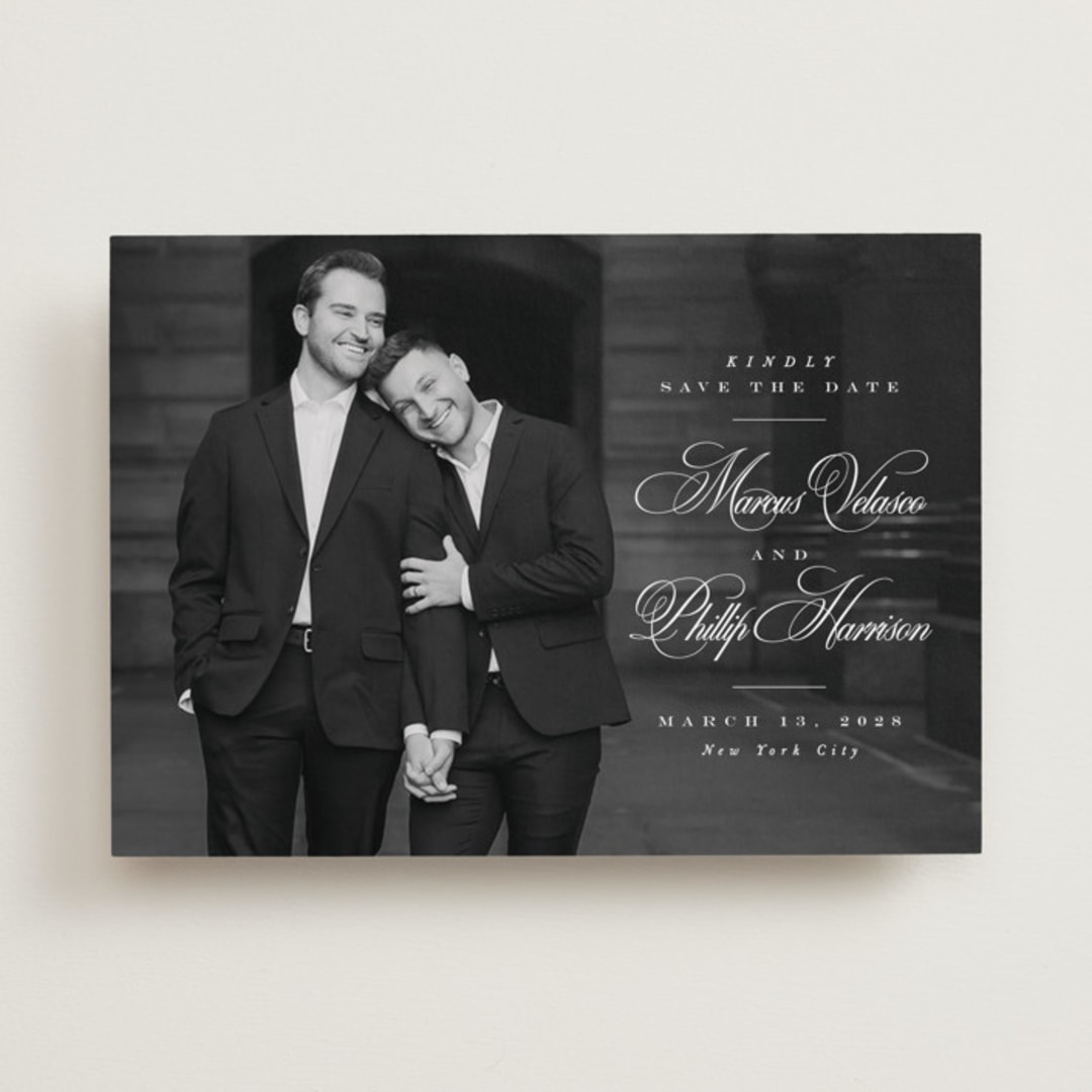 "Grand" - Save the Dates in Newspaper by Lea Delaveris - Front