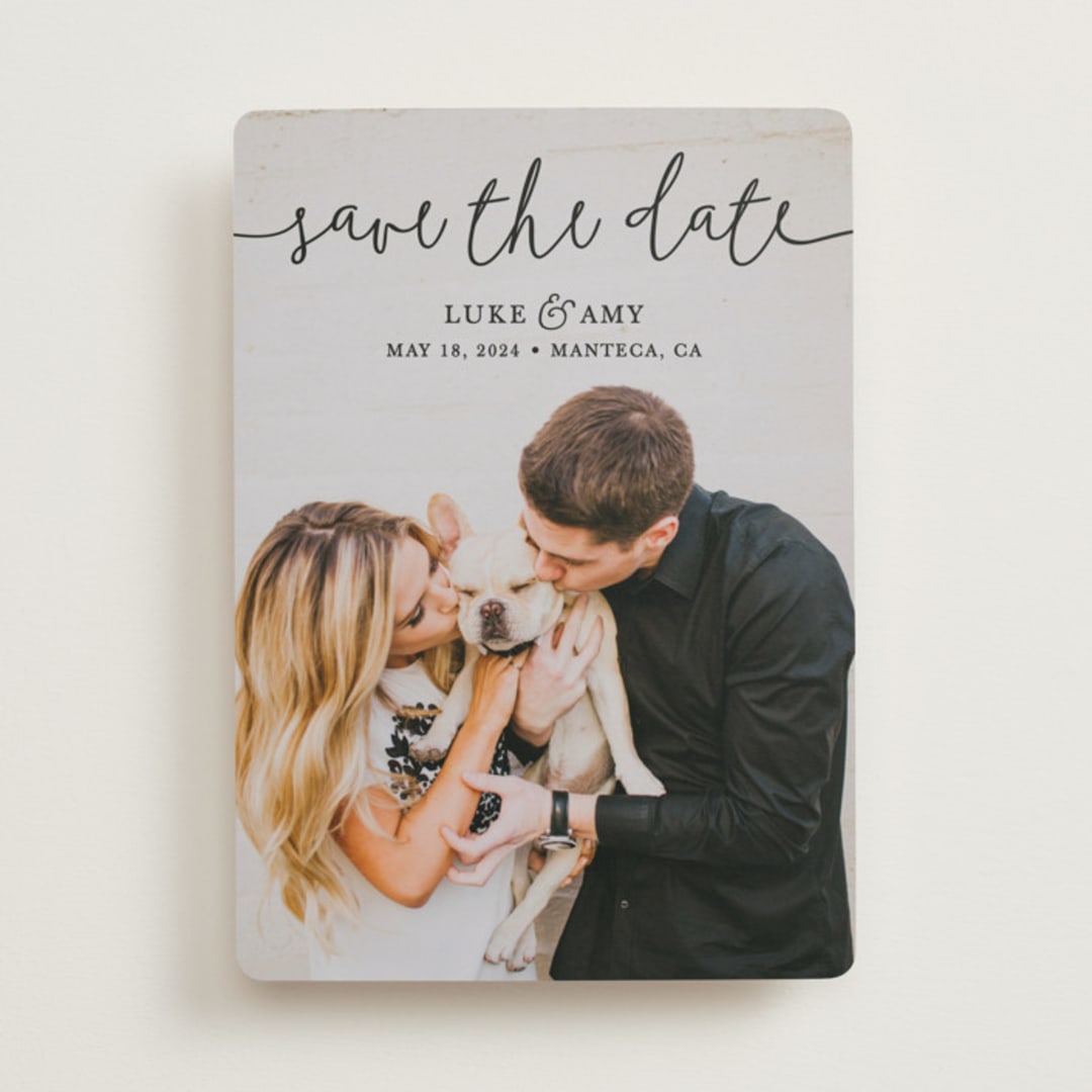 "Pretty Love" - Save the Dates in Onyx by Christine Taylor - Front