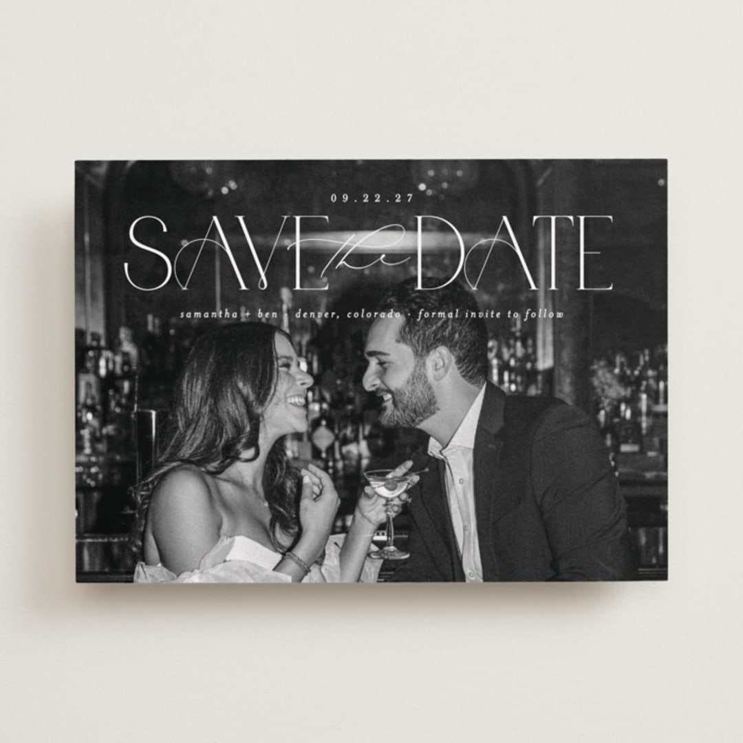 "Elegant Fete" - Save the Dates in Pearl by Brooke Chandler - Front