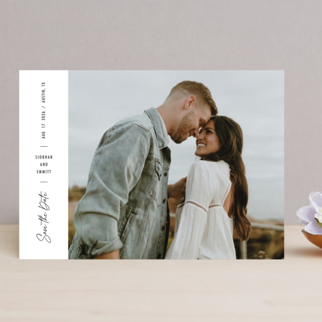 "Endearing" - Save the Dates in Cotton by Sandra Picco Design - Front