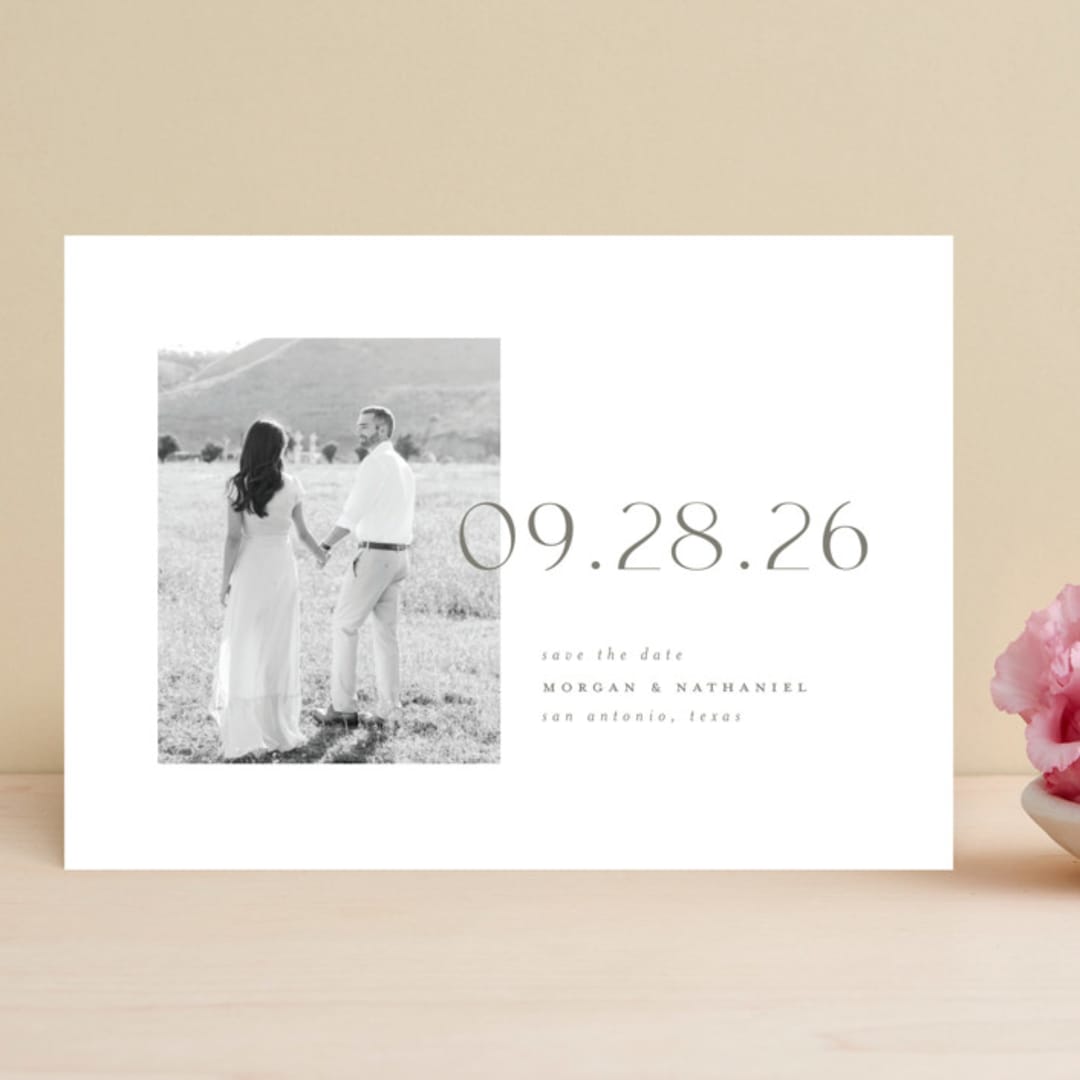 "Promise" - Save the Dates in Stone by Sandra Picco Design - Front