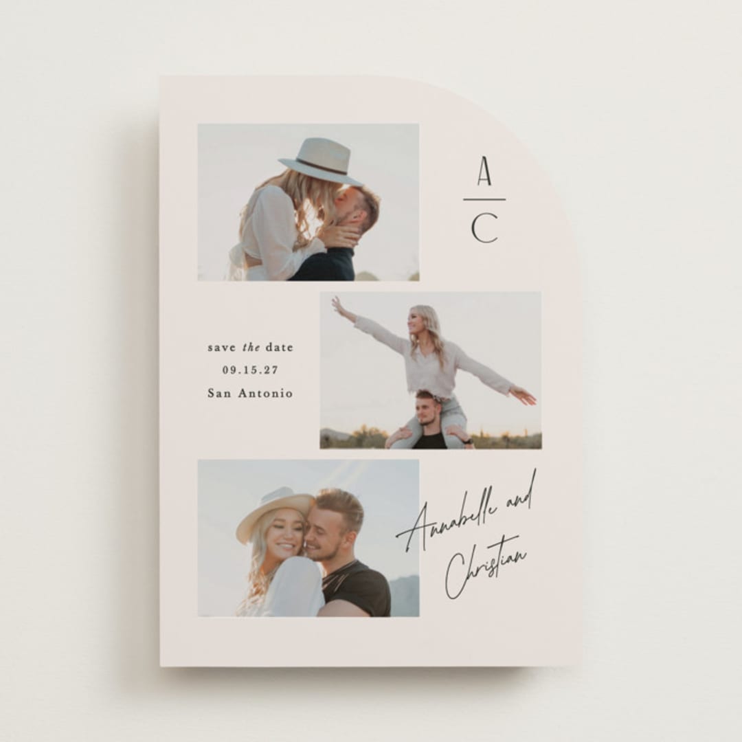 "Love Trio" - Save the Dates in Natural by Mansi Verma - Front