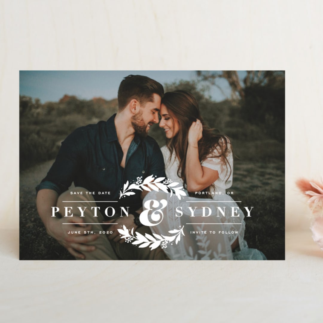 "His & Hers" - Save the Dates in Snow by Hooray Creative - Front