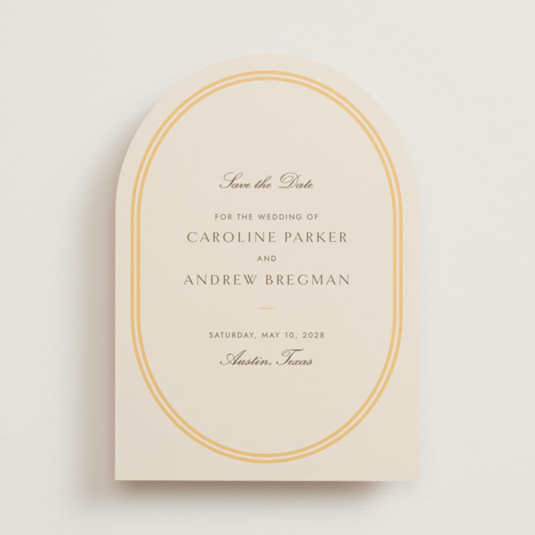 "Bocce" - Save the Dates in Melon by Megan Davis - Front