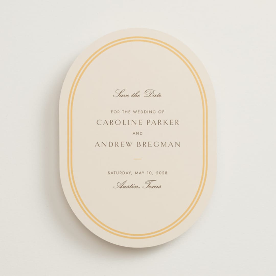 "Bocce" - Save the Dates in Melon by Megan Davis - Front