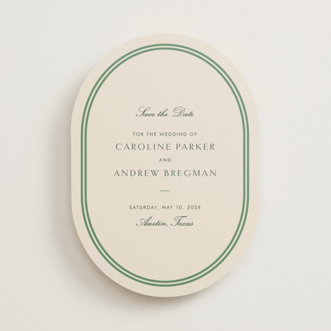 "Bocce" - Save the Dates in Vine by Megan Davis - Front