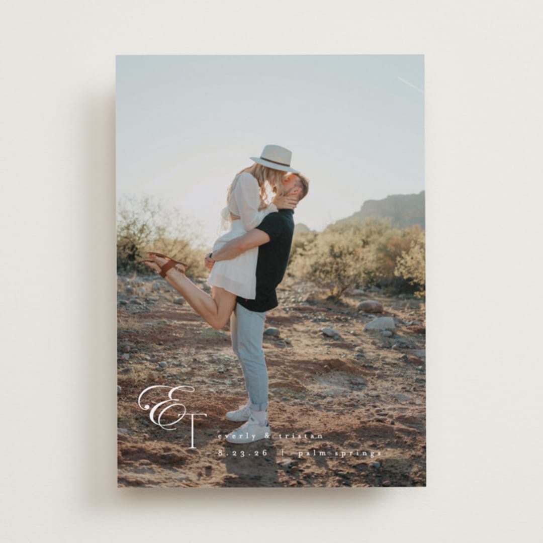 "Whispered" - Save the Dates in Quartz by Kristie Kern - Front