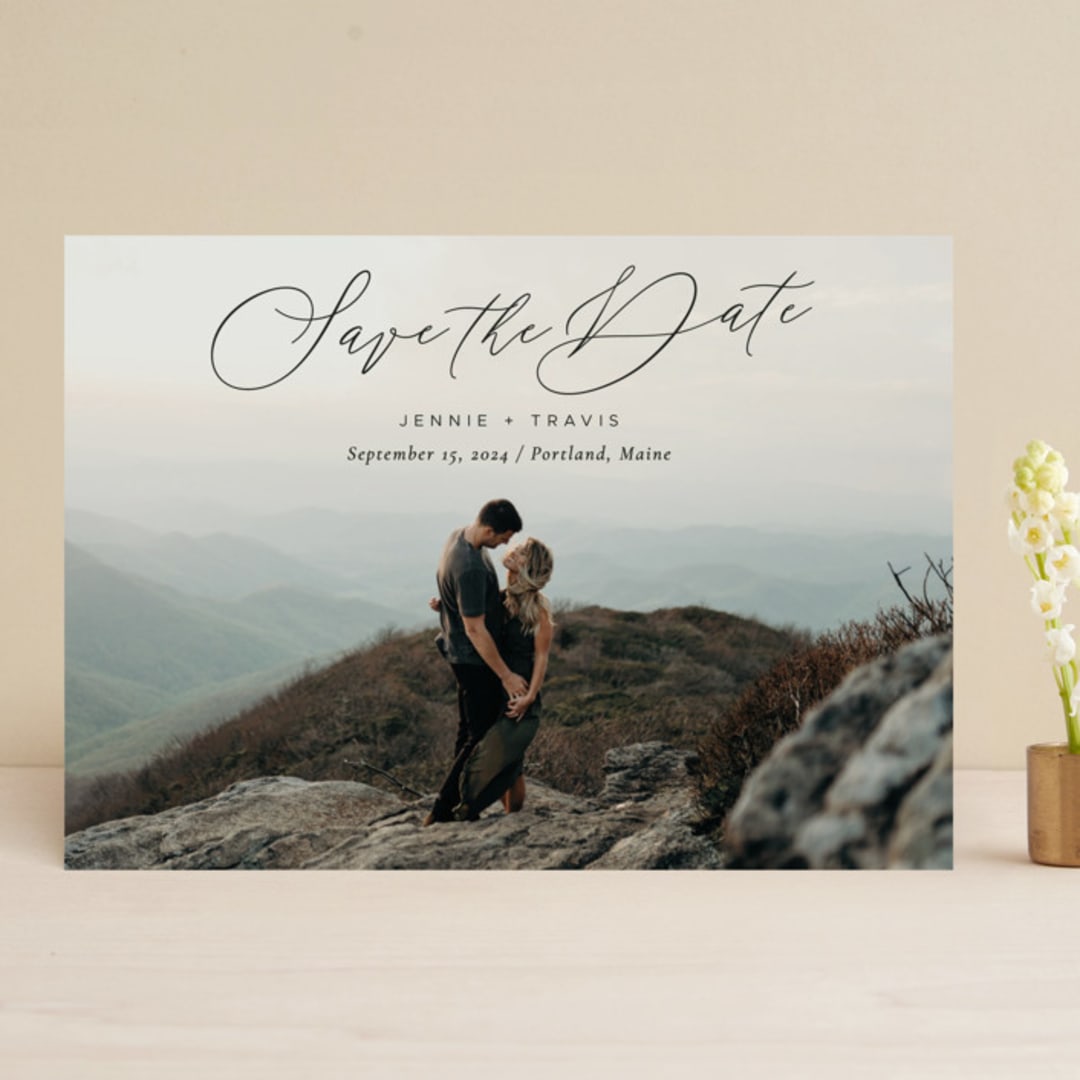 "Sweetest Day" - Save the Dates in Coal by Sandra Picco Design - Front