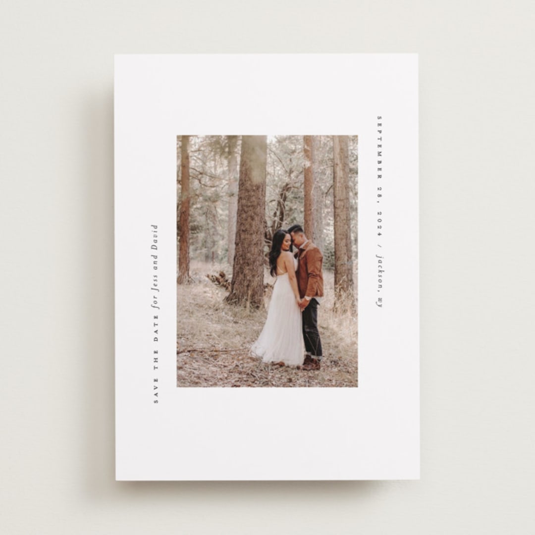 "True Minimalist" - Save the Dates in Moon by Heather Cairl - Front
