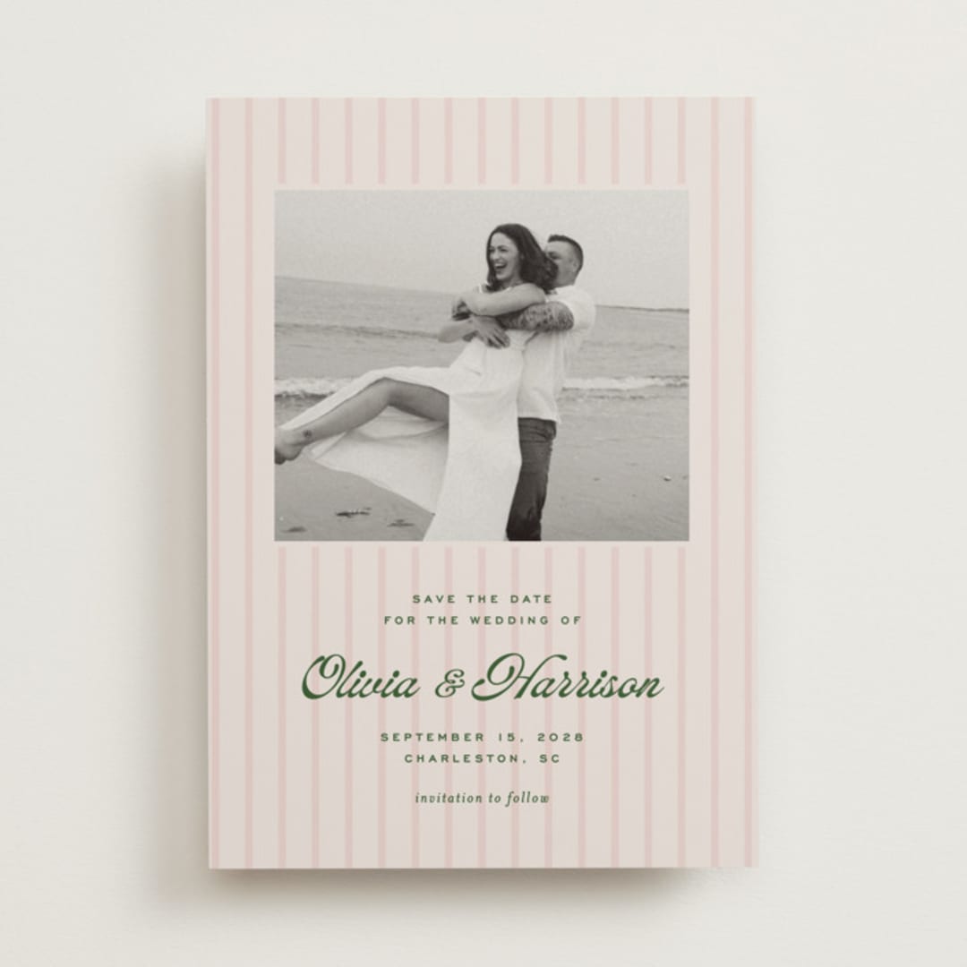 "harrison" - Save the Dates in Blush by Ellen Schlegelmilch - Front
