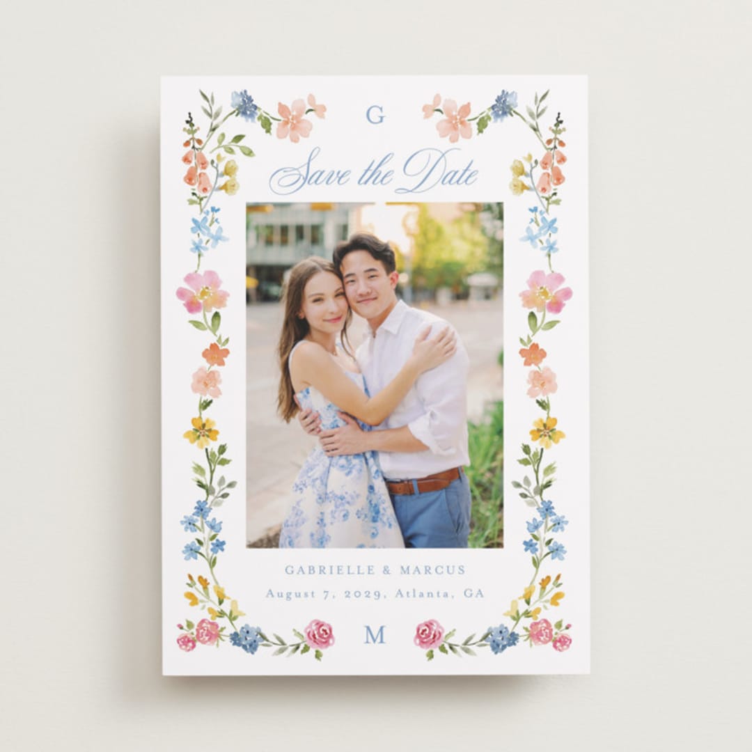 "Everlasting Romance" - Save the Dates in Meadow by Petra Kern - Front