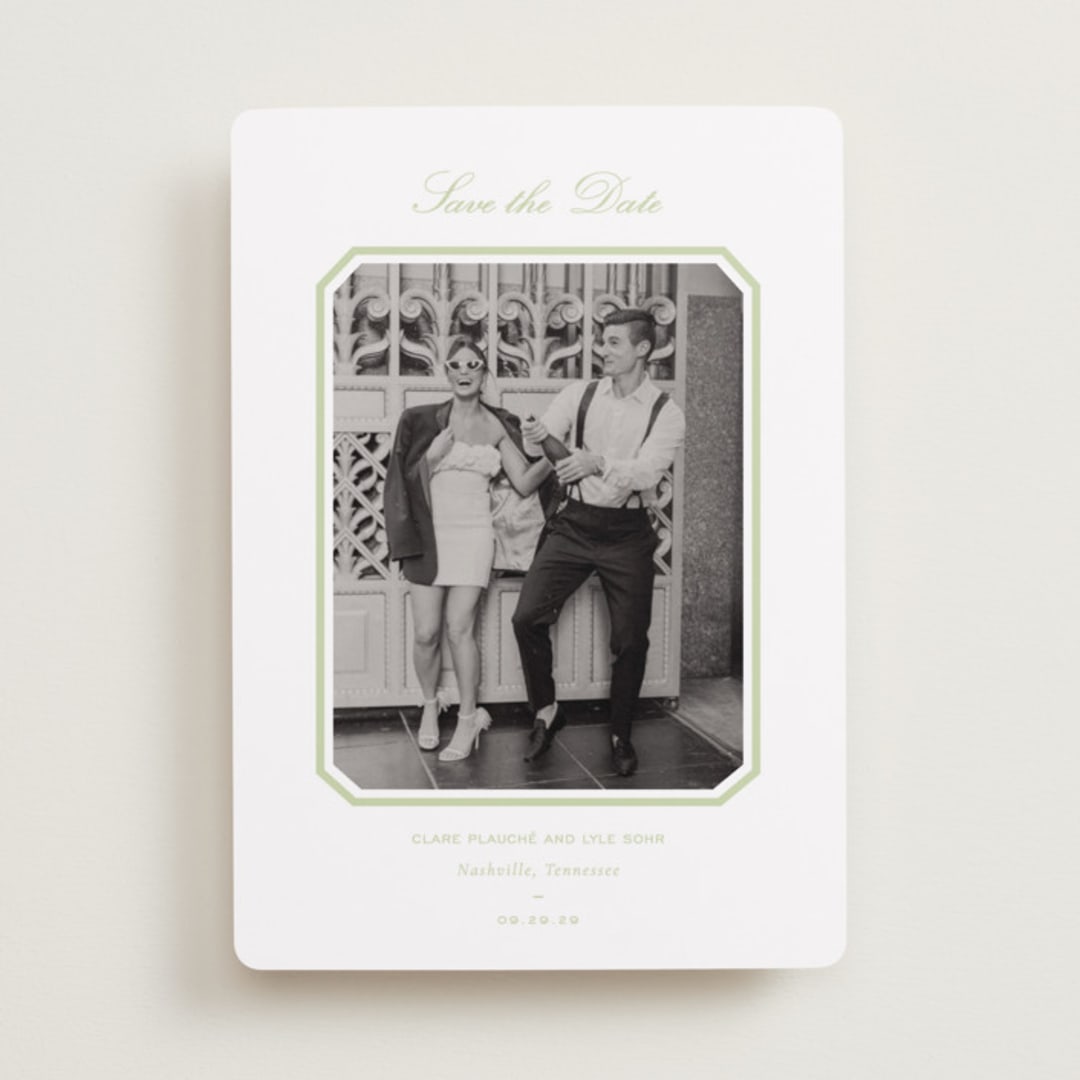 "montgomery" - Save the Dates in Mint by Sara Hicks Malone - Front