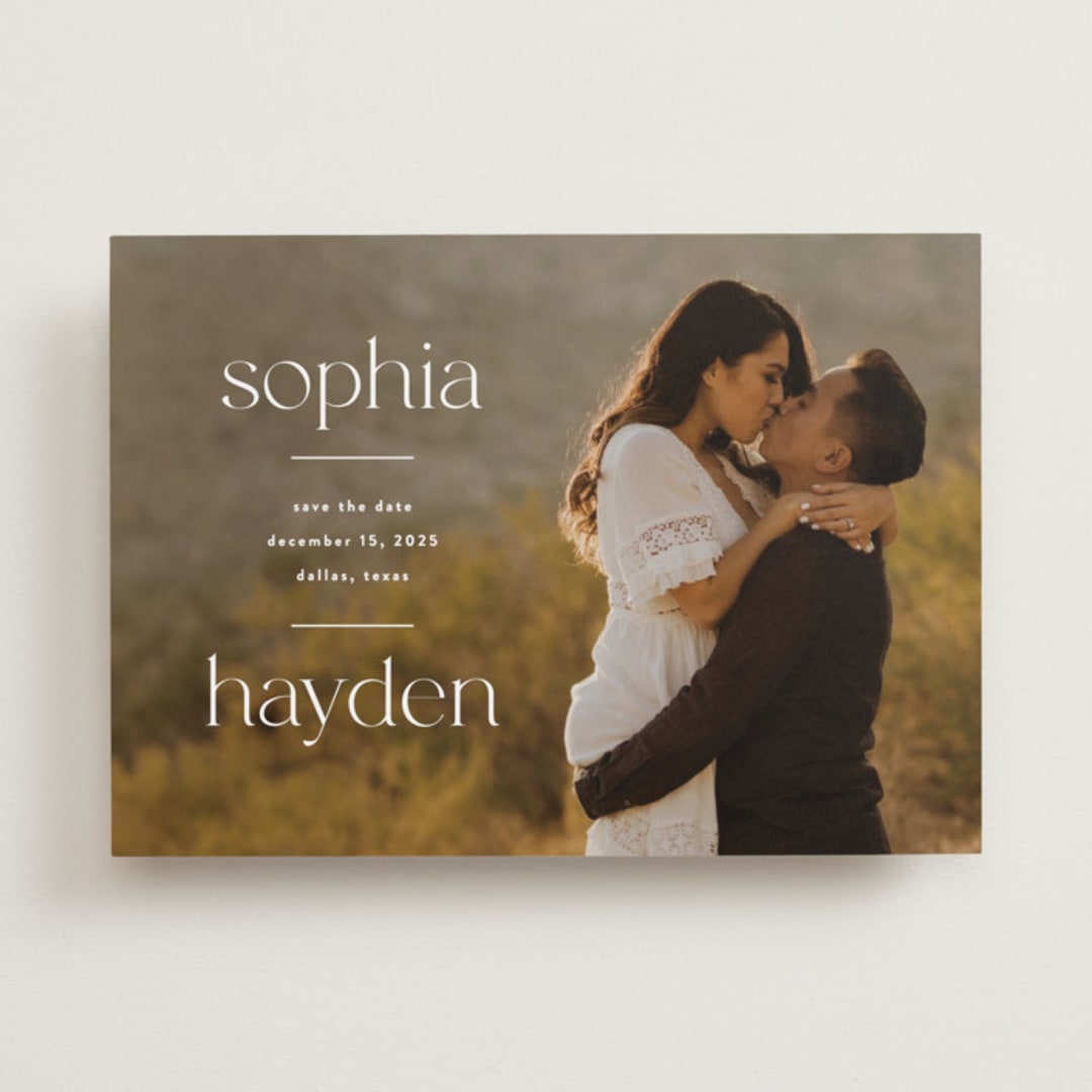 "Namesake" - Save the Dates in Pearl by Susan Asbill - Front