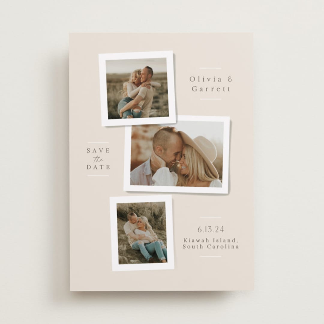 "Portraits" - Save the Dates in Champagne by Jennifer Wick - Front