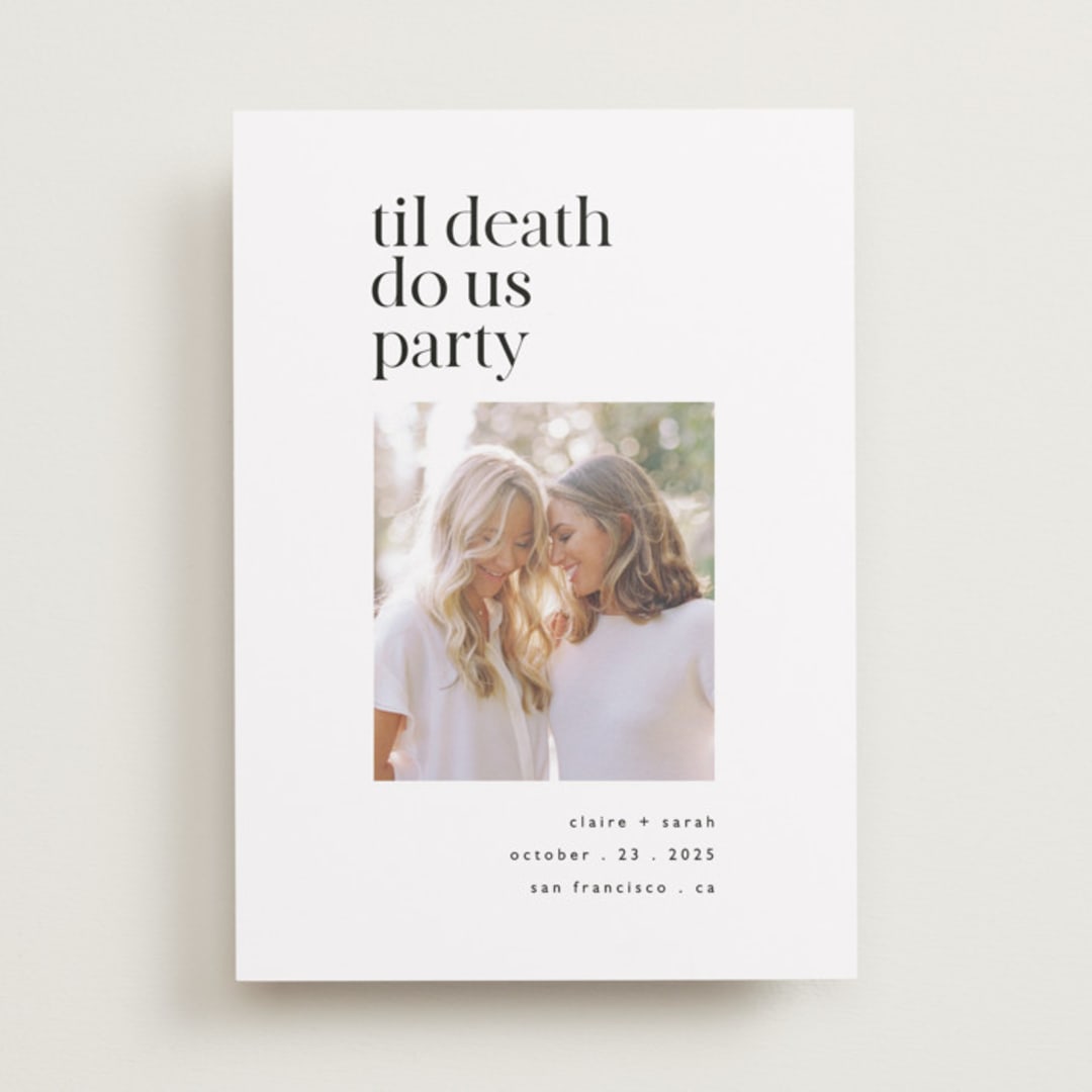 "Til death" - Save the Dates in Cloud by Hudson meet Rose - Front