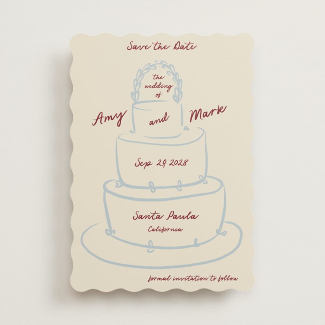 "Cake" - Save the Dates in Chiffon by Ani Somi - Front