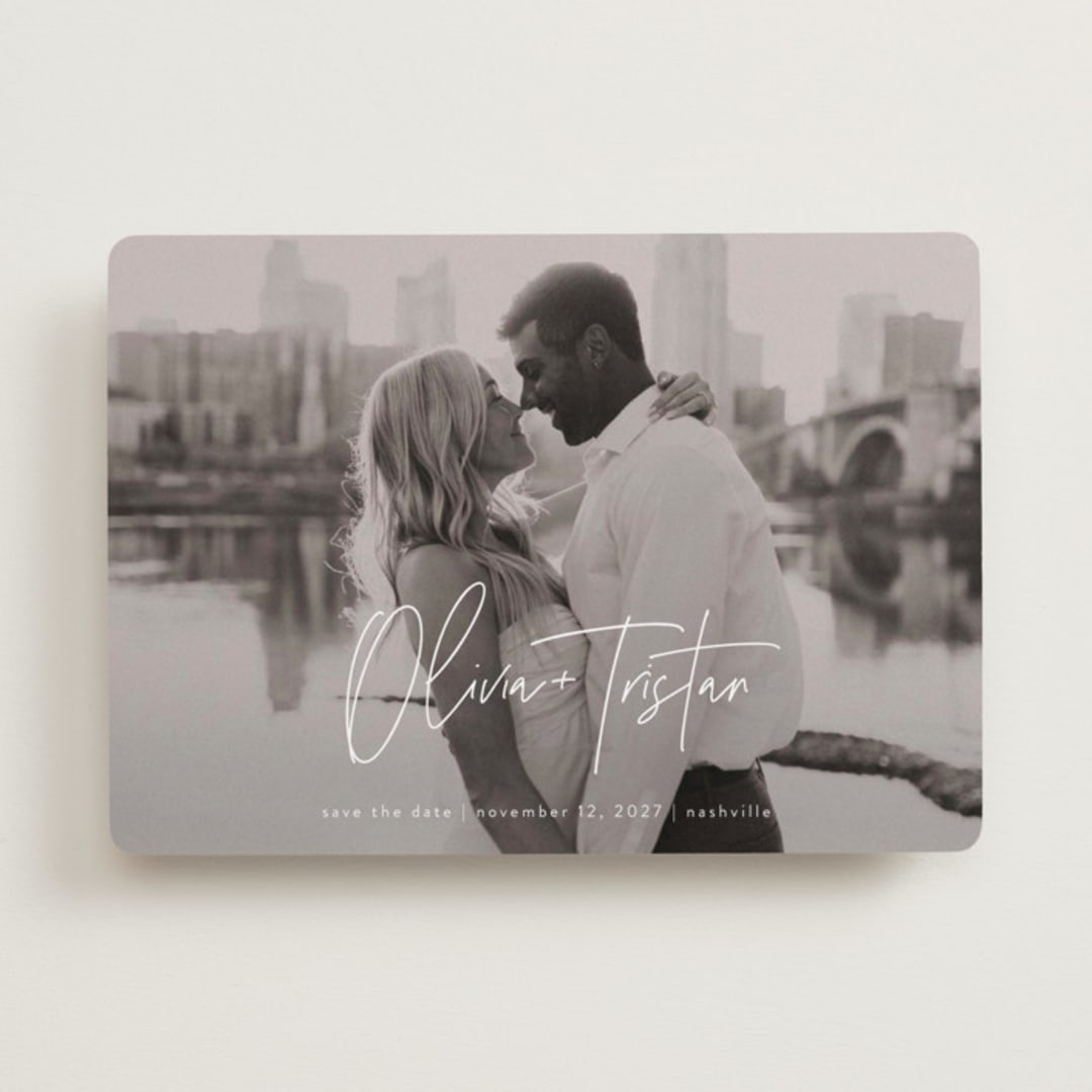 "Signature Pair" - Save the Dates in Pearl by Jessica Williams - Front