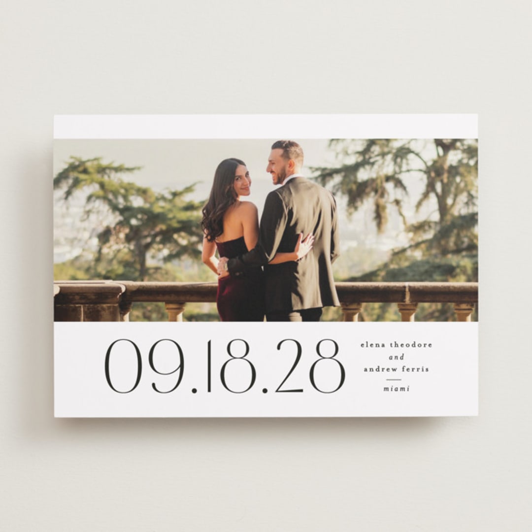 "Heights" - Save the Dates in Tux by Lea Delaveris - Front