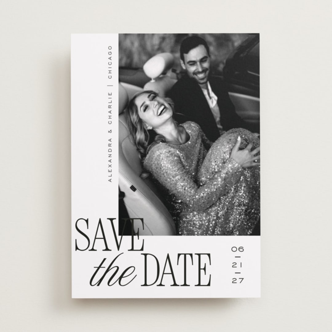"Right Side" - Save the Dates in Pearl by Melanie Kosuge - Front