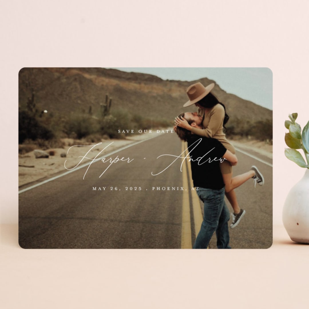 "Airy Type" - Save the Dates in Snow by Genna Blackburn - Front