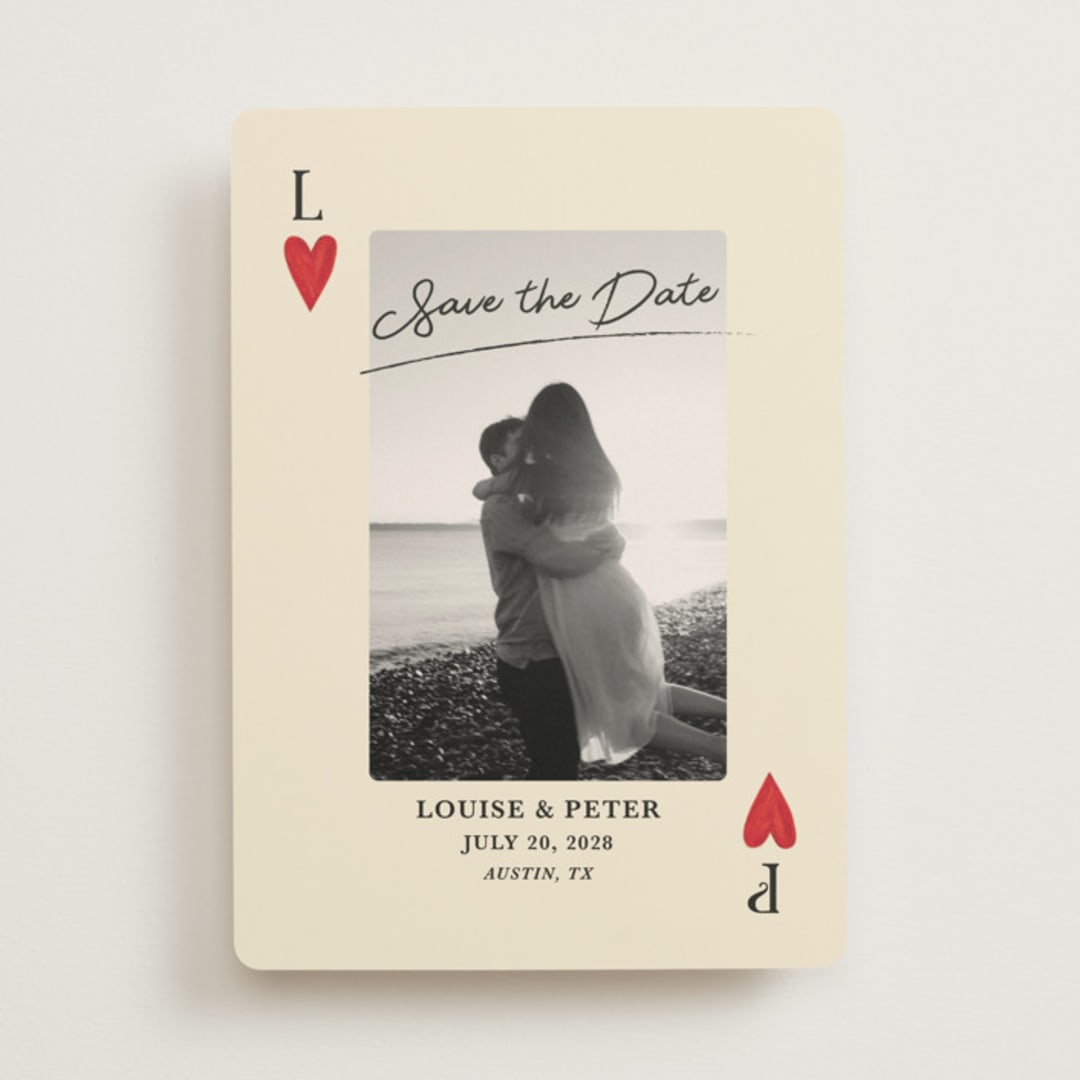 "Red Hearts" - Save the Dates in Champagne by Helena Vitto - Front