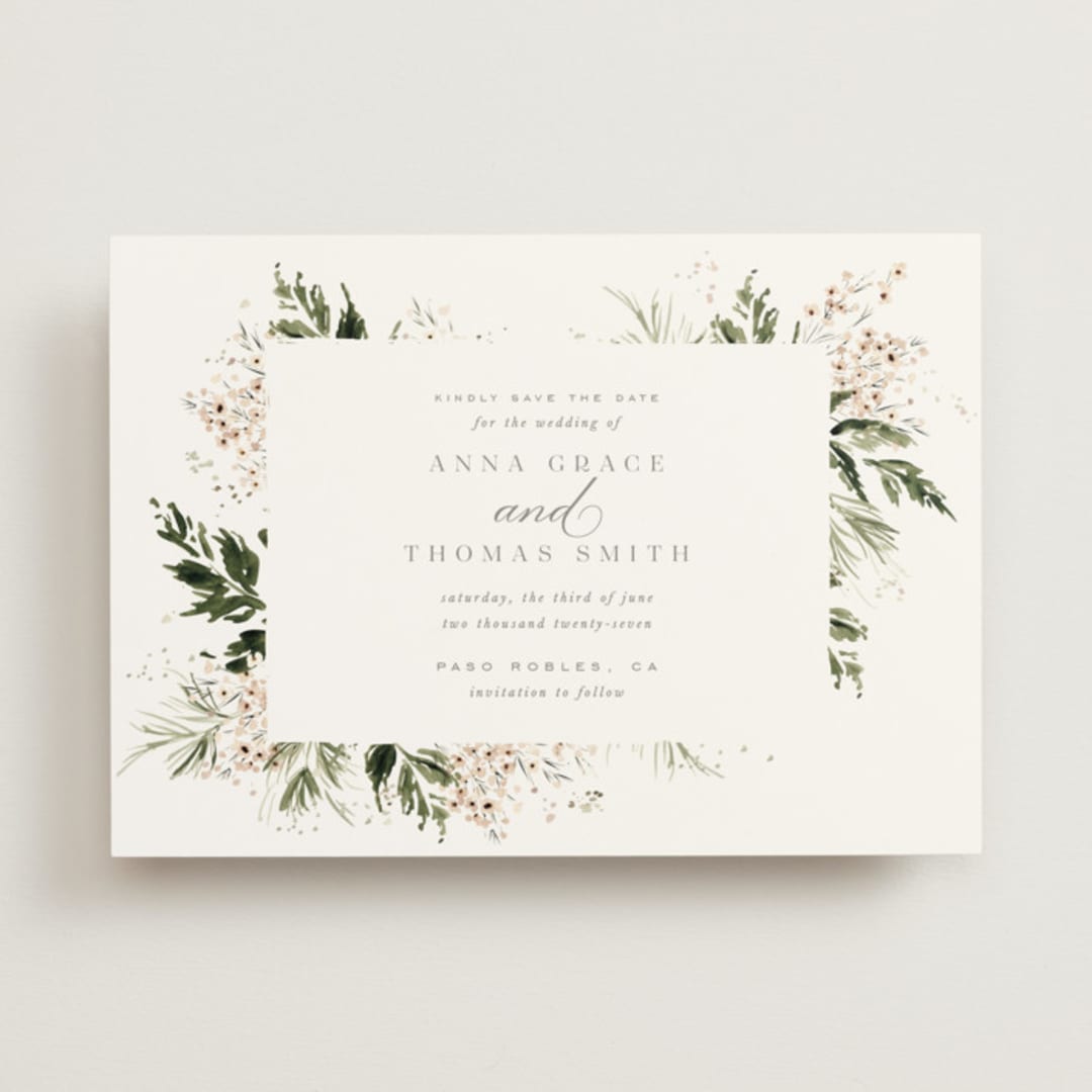 "Grace" - Save the Dates in Porcelain by Leah Bisch - Front