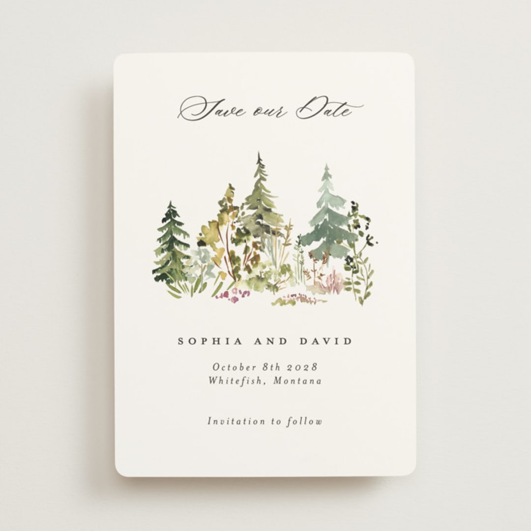 "Great Outdoors" - Save the Dates in Forest by Petra Kern - Front