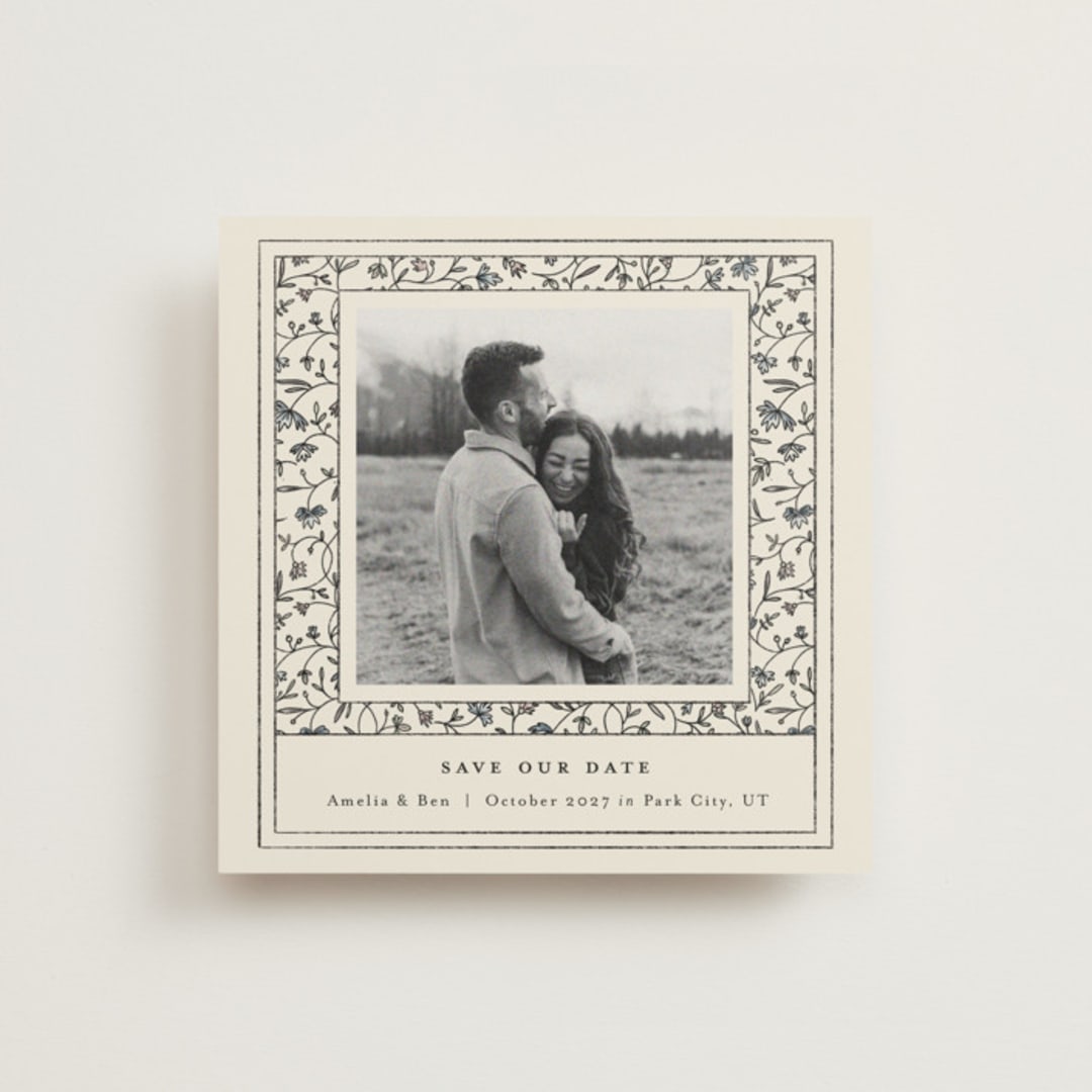 "Hansen" - Save the Dates in Almond by Stephanie Hawkes - Front