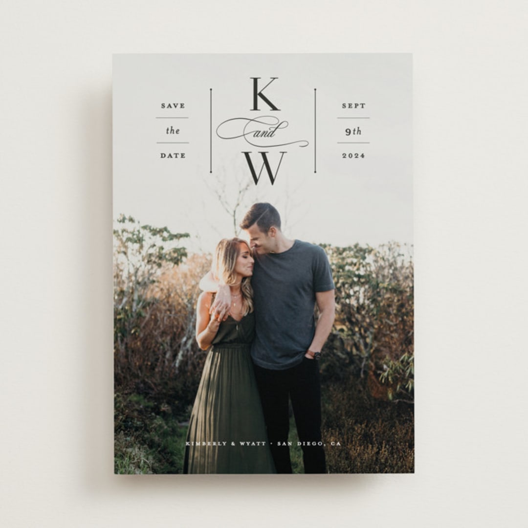 "Romantic Label" - Save the Dates in Ink by Carolyn MacLaren - Front