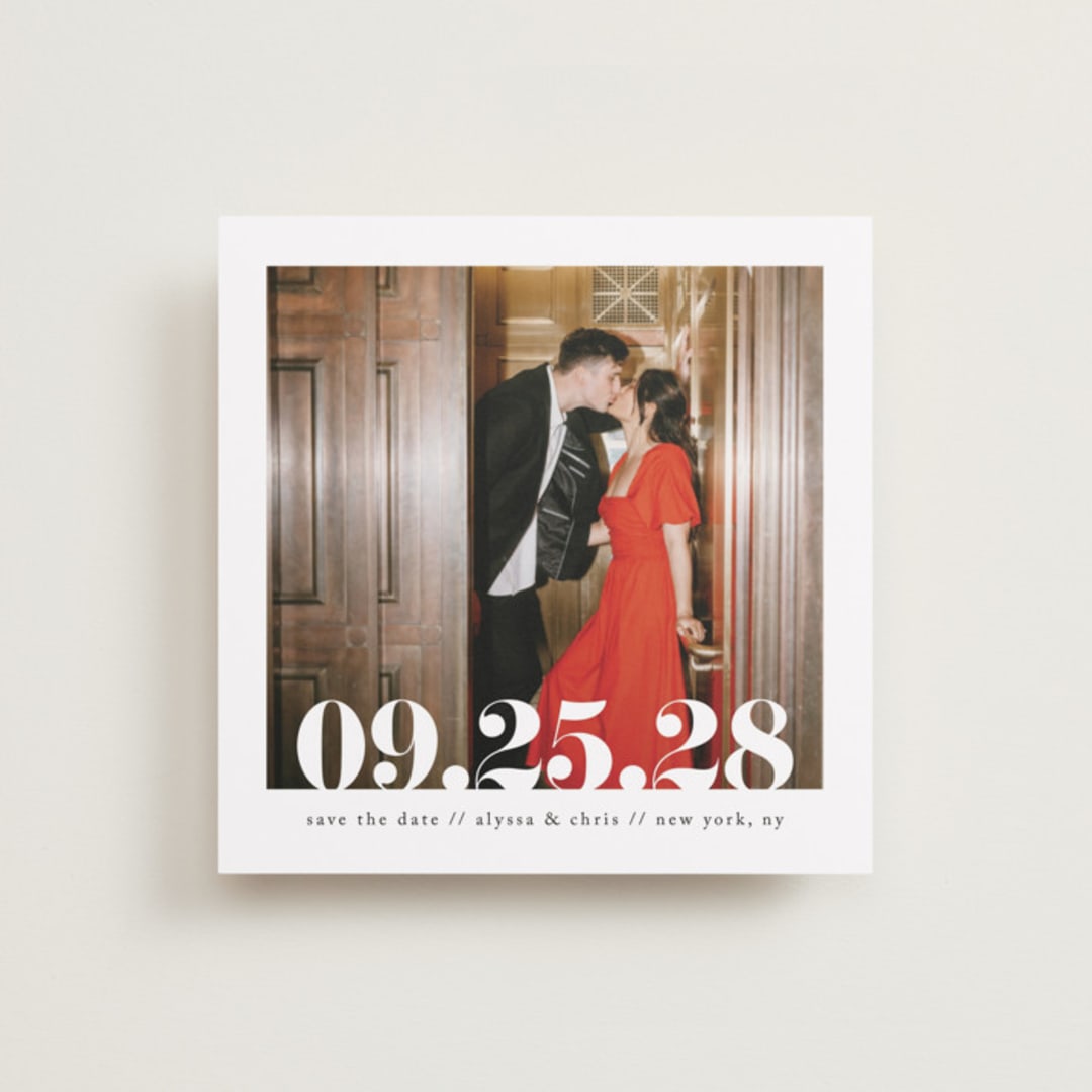 "Malibu Dreams" - Save the Dates in Linen by Ashley Cuccio - Front