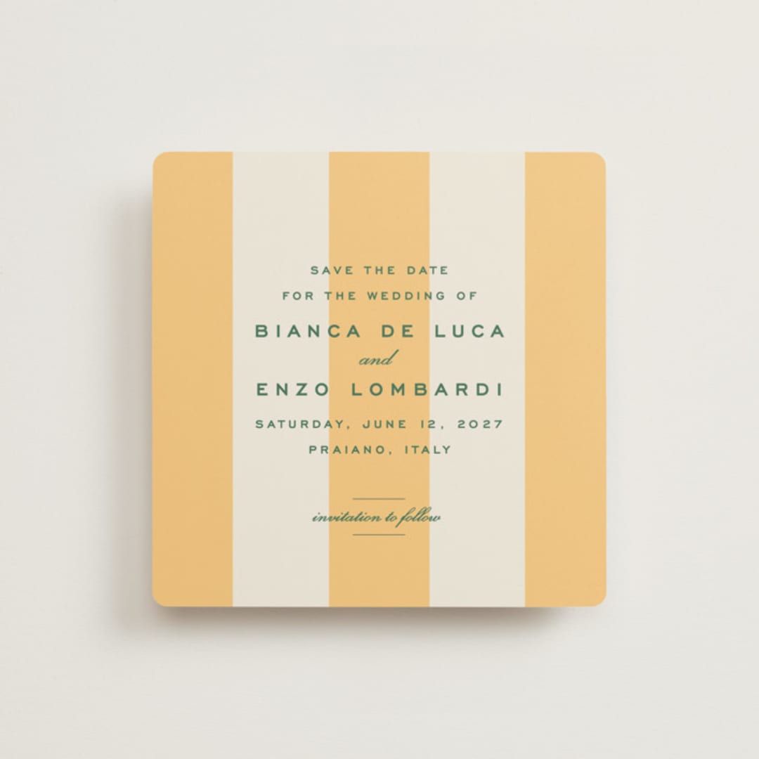 "Campania" - Save the Dates in Sorbetto by Megan Davis - Front