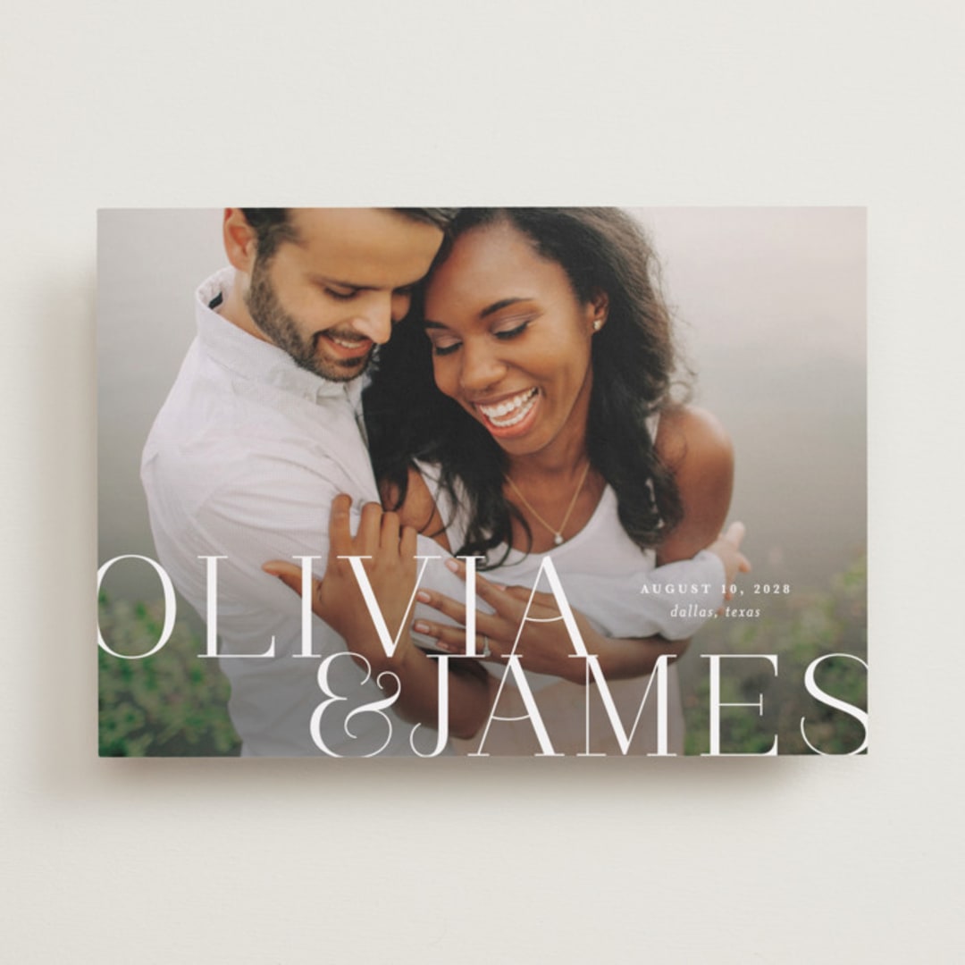 "This Couple" - Save the Dates in Pearl by Lauren Chism - Front