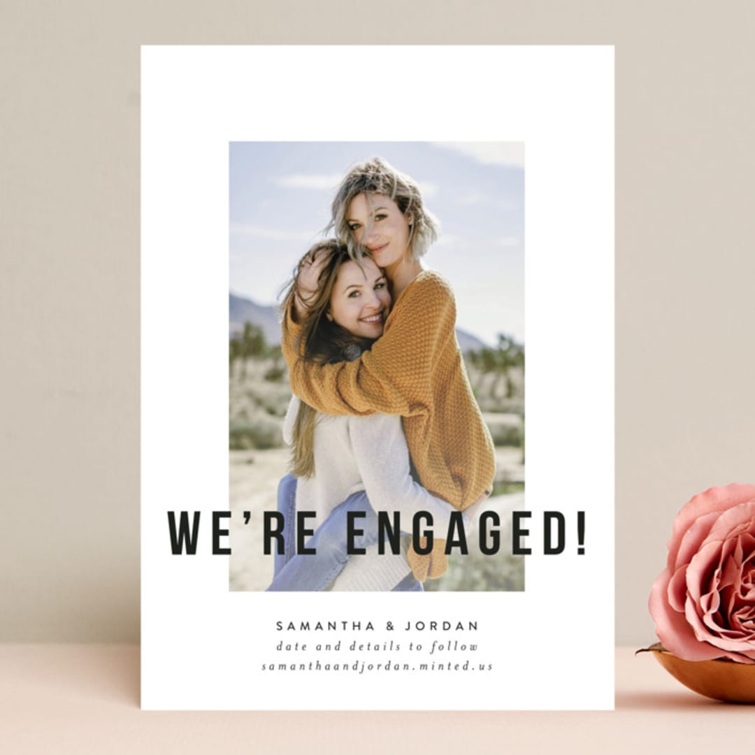"Marquee" - Save the Dates in Moonstone by Kelly Schmidt - Front