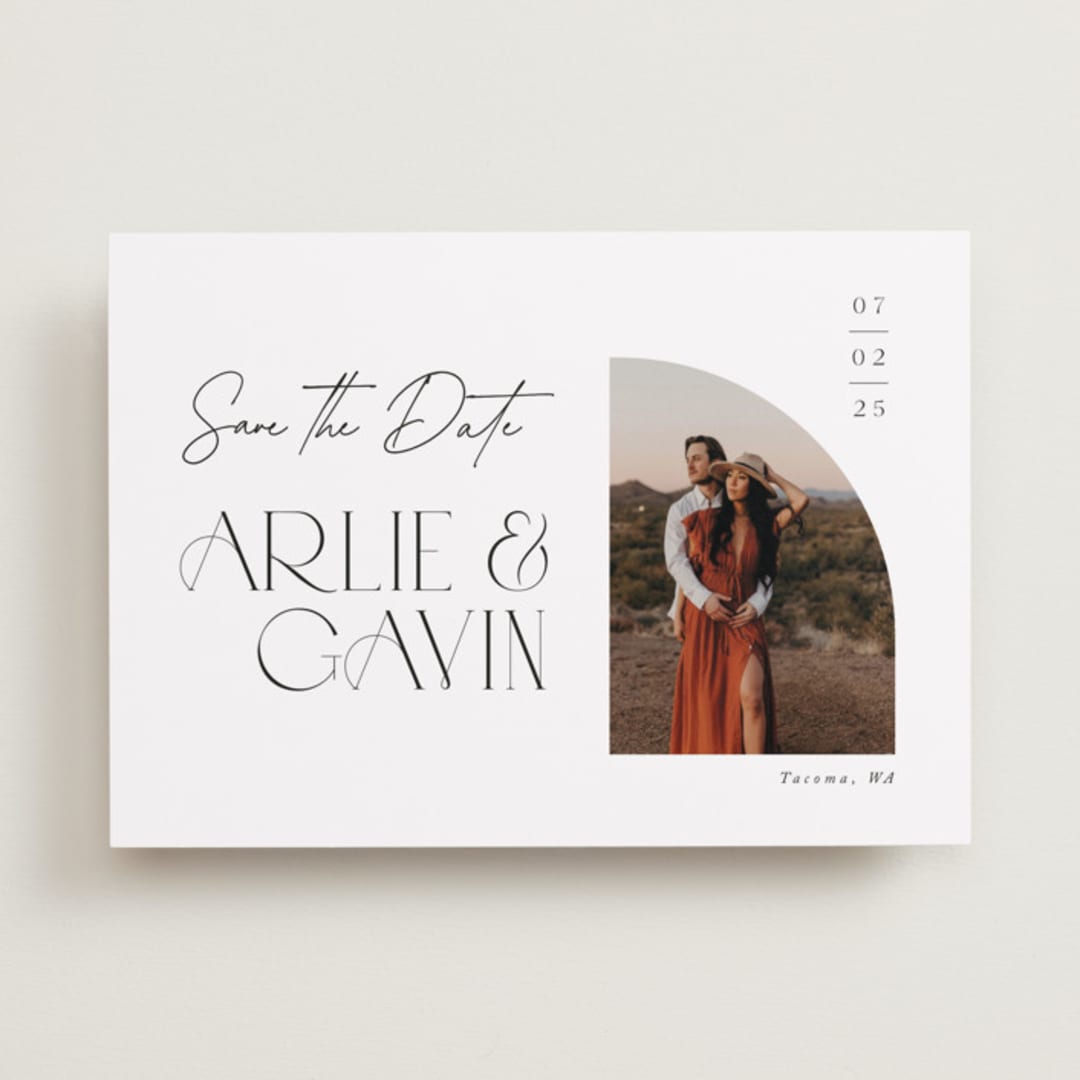 "Deco" - Save the Dates in Moonstone by Chryssi Tsoupanarias - Front