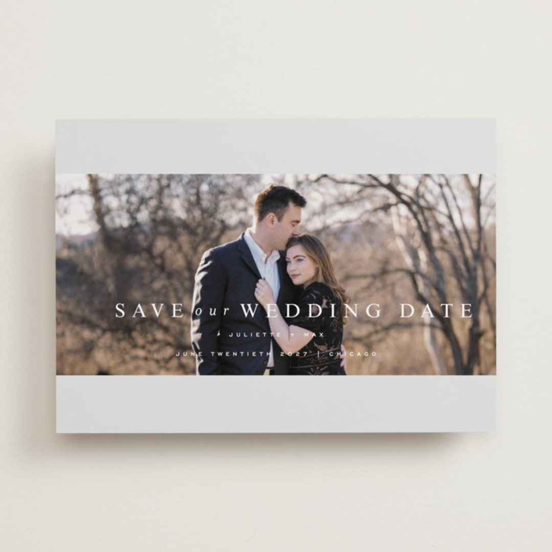 "French Love Story" - Save the Dates in Crystal by Design Lotus - Front