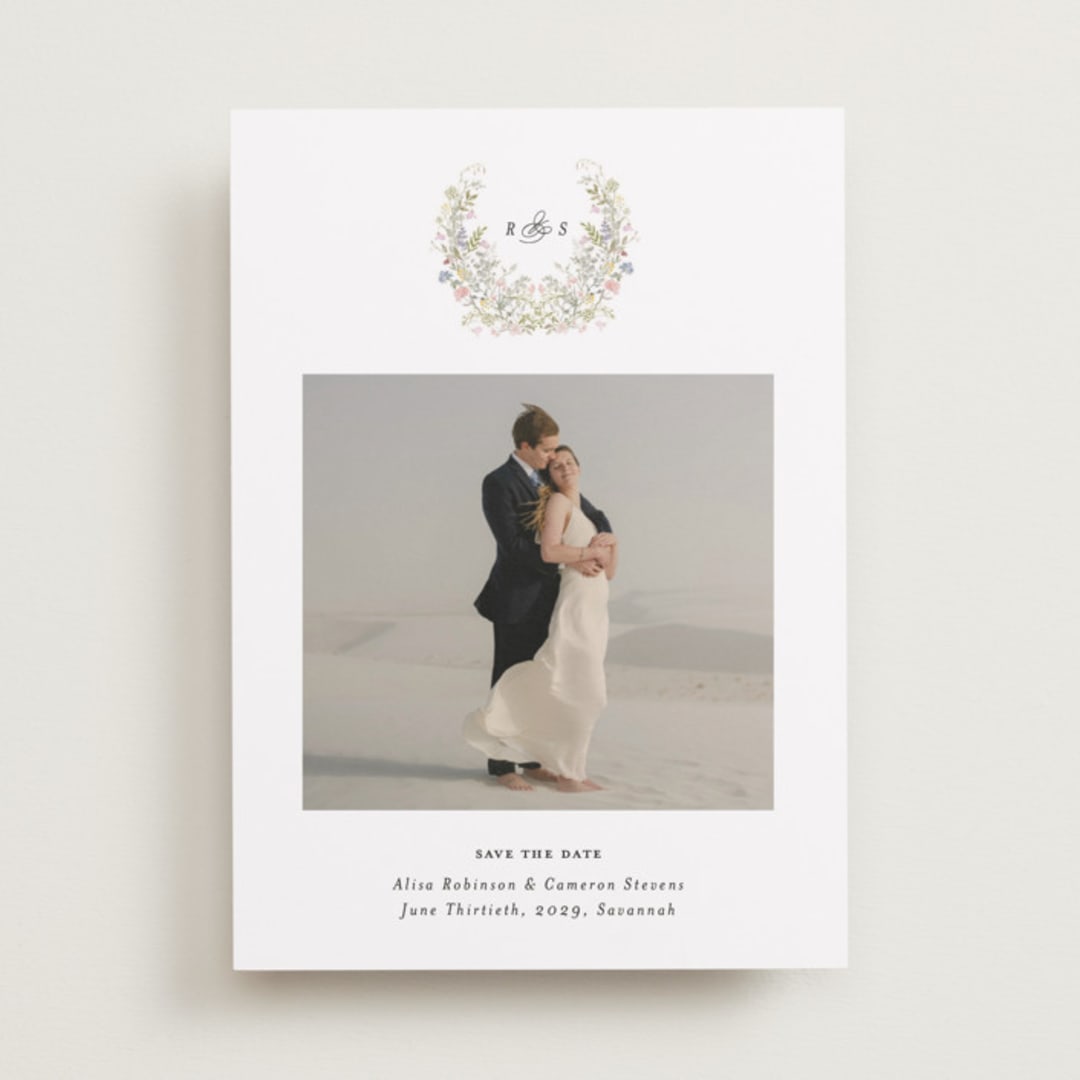 "flowering arch" - Save the Dates in Sage by Lori Wemple - Front