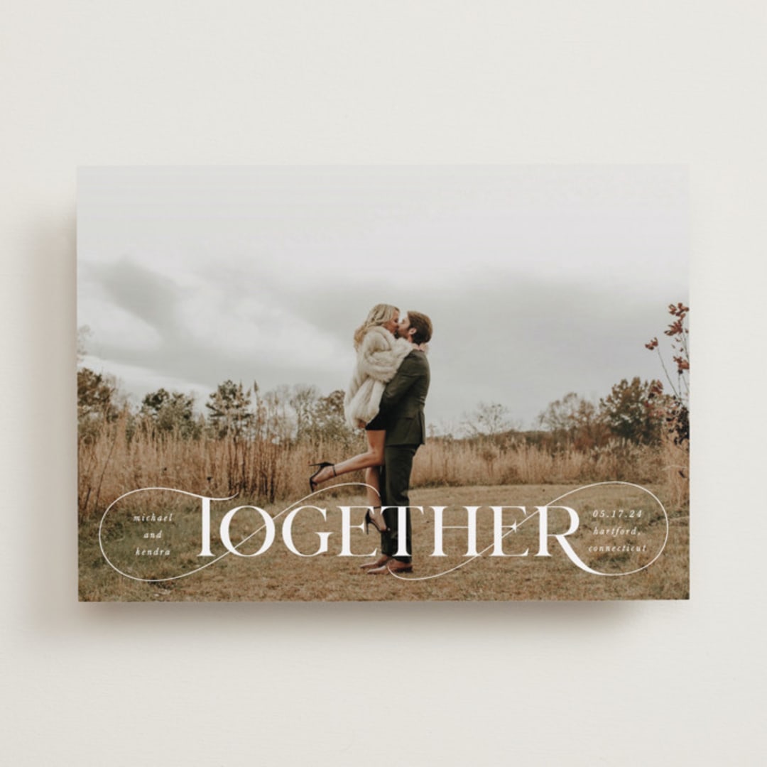 "Together Forever" - Save the Dates in Cream by Kristel - Front