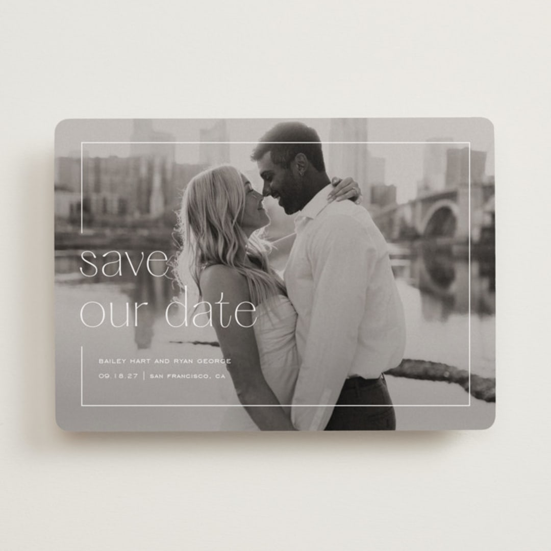 "In Frame" - Save the Dates in Lace by Sarah Cohn - Front