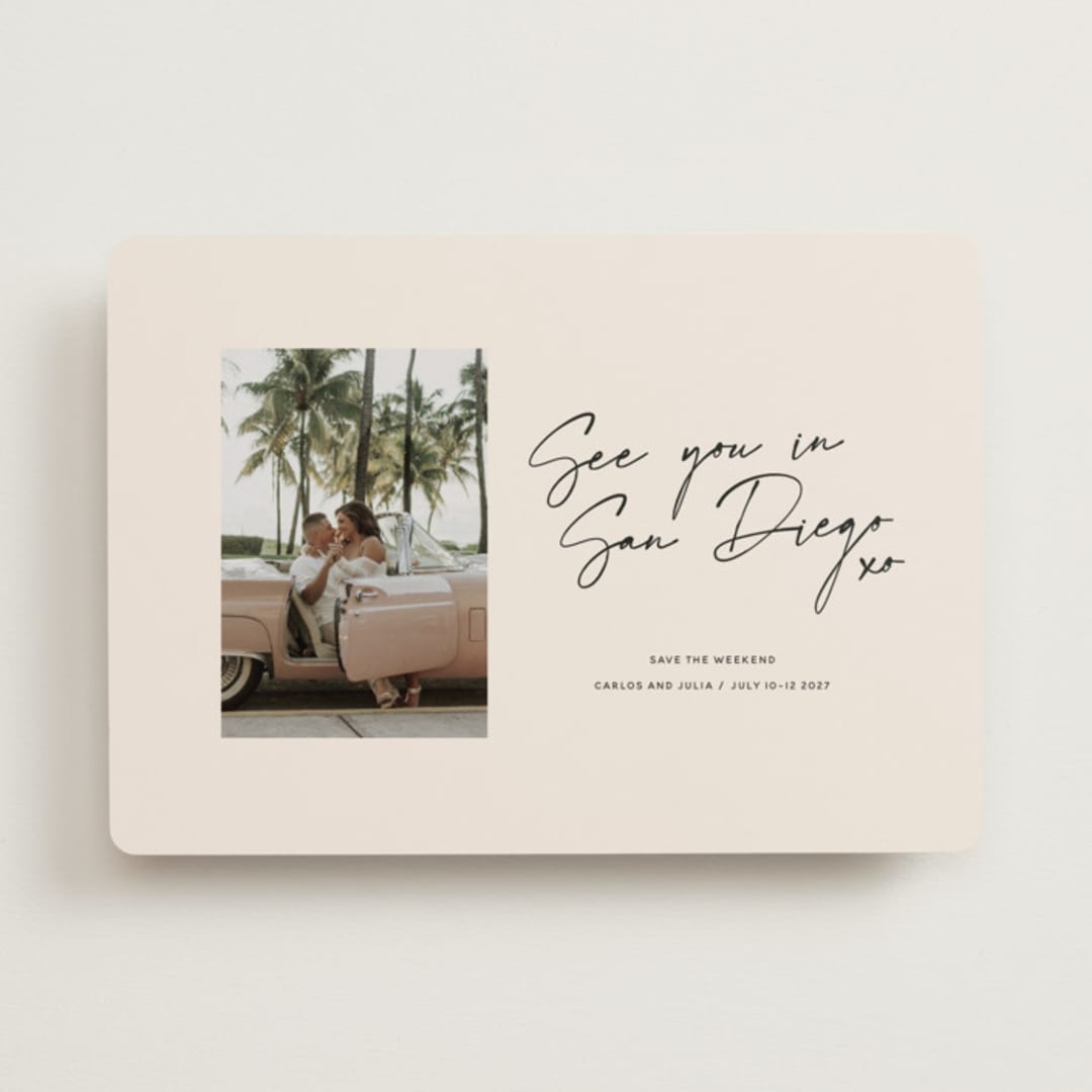 "Heated" - Save the Dates in Mellow by Inkblot Design - Front