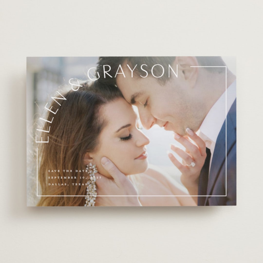 "Take Shape" - Save the Dates in Snow by Lauren Chism - Front