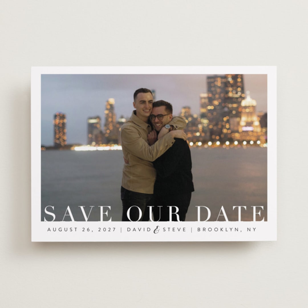 "Simple Elegance" - Save the Dates in Clouds by Kasia Labocki - Front