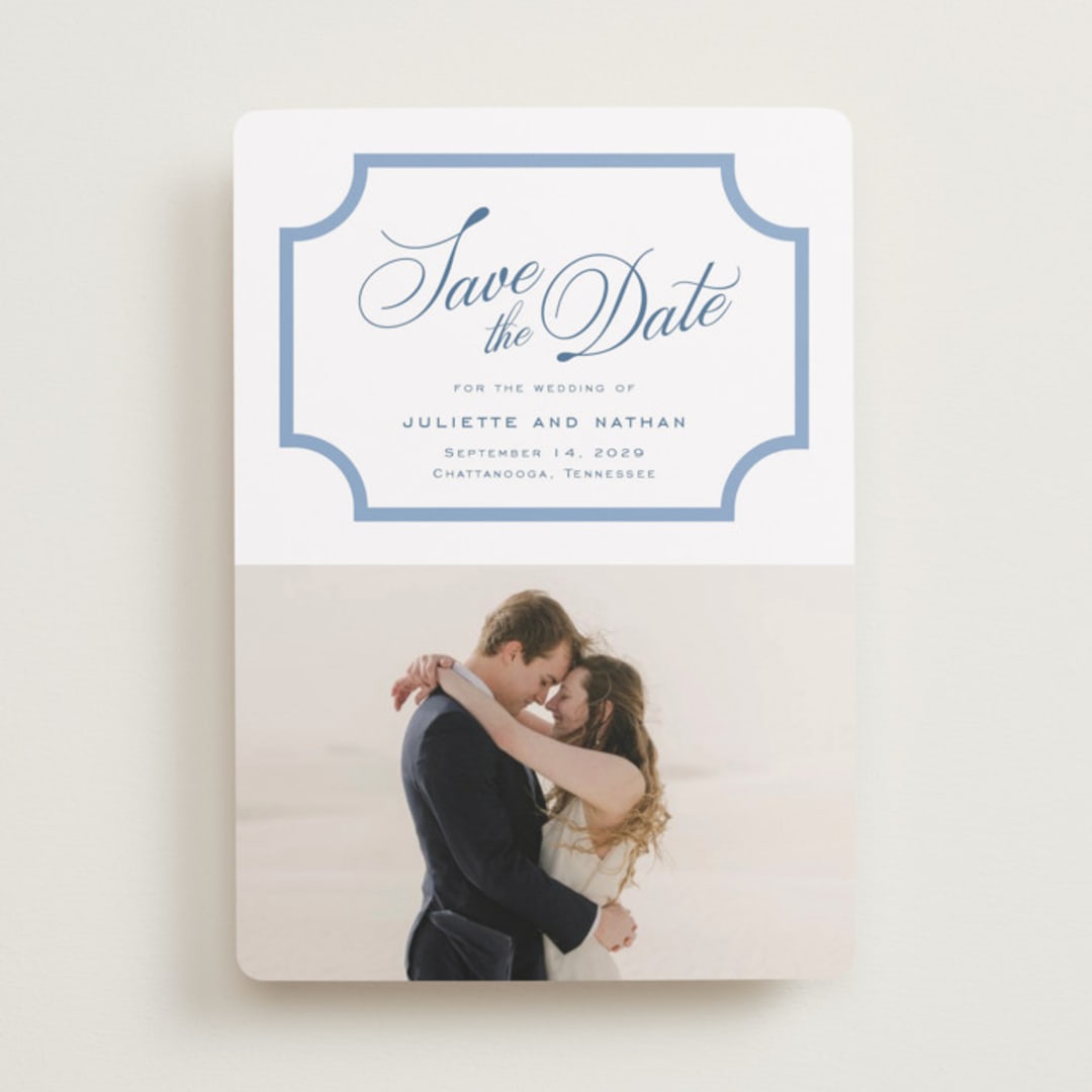 "Marenza" - Save the Dates in Bluebell by Jessica Williams - Front