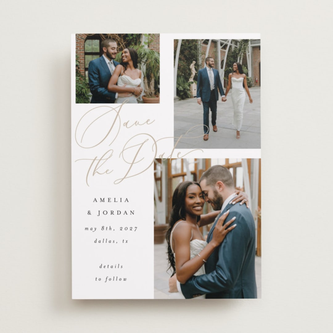 "Whimsy" - Save the Dates in Snow by AK Graphics - Front