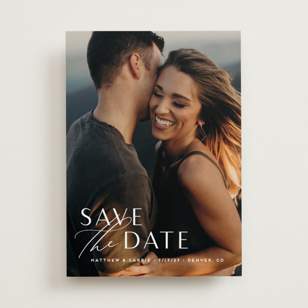 "Eloquent" - Save the Dates in Pearl by Jennifer Postorino - Front