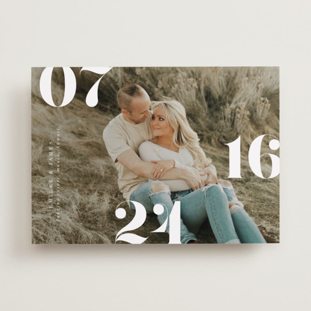 "Elevate" - Save the Dates in Snow by Itsy Belle Studio - Front