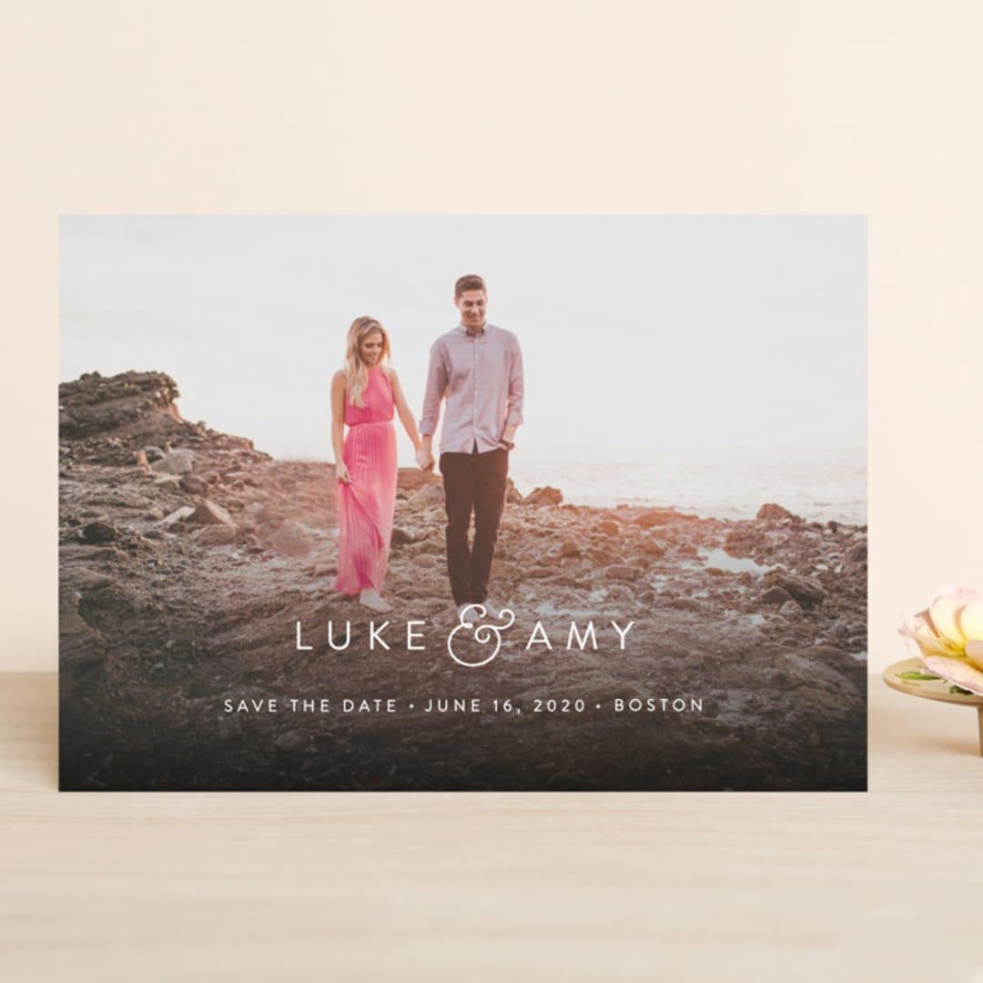 "Genteel" - Save the Dates in Mist by Sarah Curry - Front